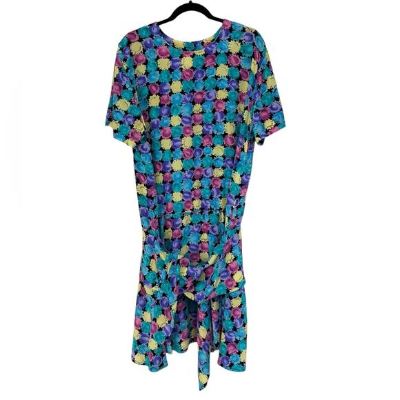 Vintage Liz Claiborne 100% Silk Drop Waist Dress - Size 12 - Picture 2 of 8